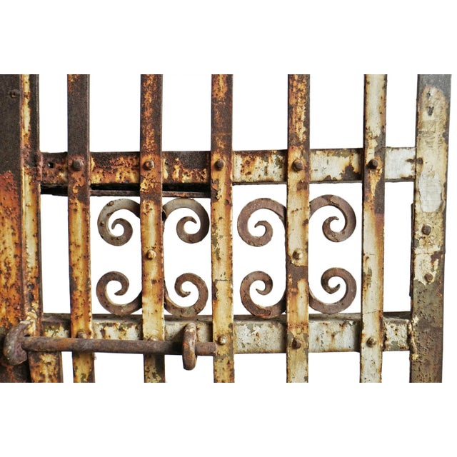 Vintage Tall Iron Gates For Sale - Image 4 of 8