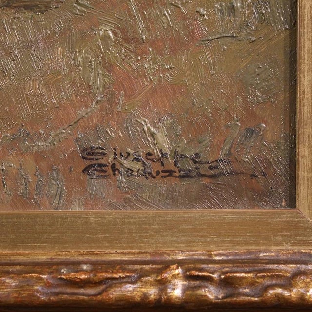 1920s Giuseppe Gheduzzi, Landscape Composition, 1920s, Oil Painting on Board, Framed For Sale - Image 5 of 16