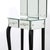 Art Deco Hollywood Mirrored Trifold Ebonized Cabriole Leg Vanity W/ Glass Pulls For Sale - Image 12 of 18
