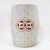 Chinese Vintage Chinese Style Ceramic Garden Stool With Red Coin Motif and Star Pattern For Sale - Image 3 of 8