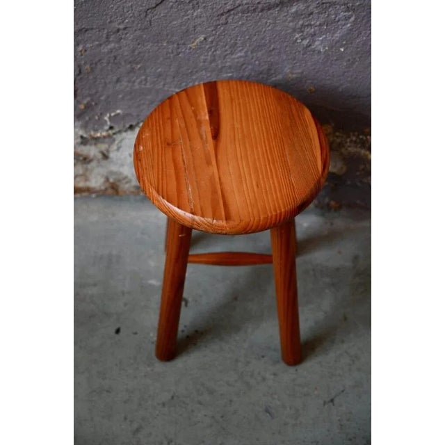 Vintage Brutalist Chalet Stool, 1970s For Sale - Image 6 of 8