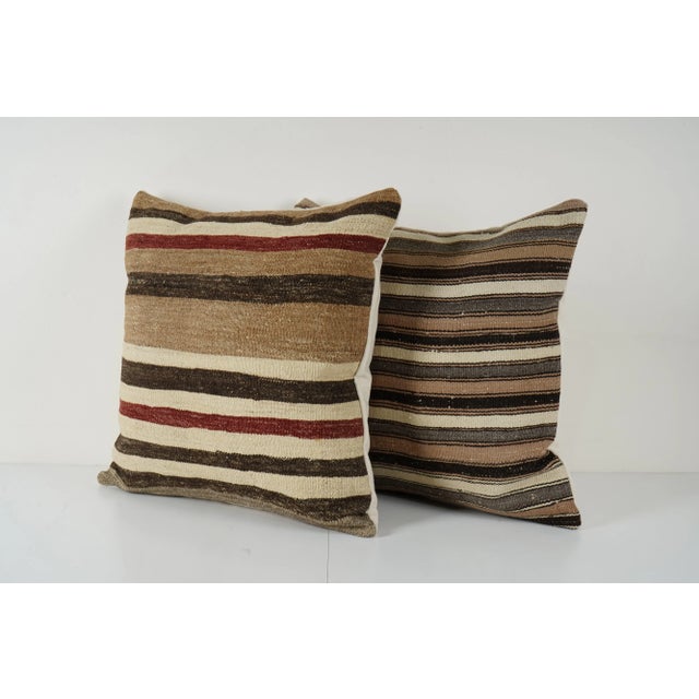 Handmade Turkish Rug Pillow Covers • Vintage Rug Decor Elevate your home decor with these exquisite 24" x 24" pillow...