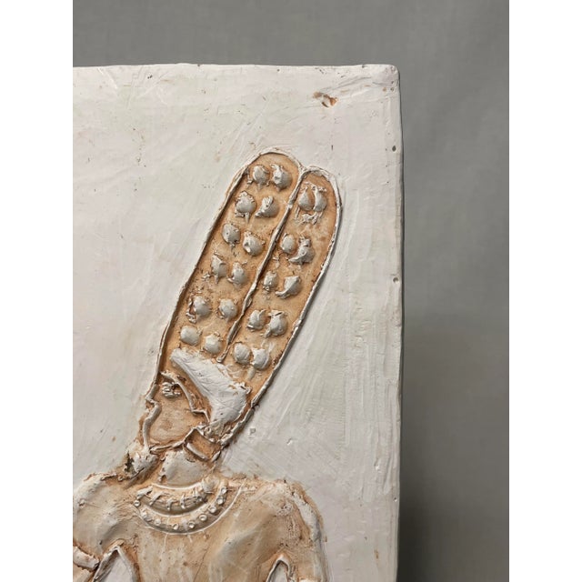 Sculpture Materials Mediterranean Egyptian Figure Plaster Wall Sculpture For Sale - Image 7 of 10