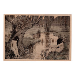 Paul-Albert Laurens, Le Bain des Nymphes, 1898, Lithograph on Paper For Sale