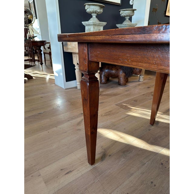 Large Antique Colonial Farmhouse Table, 1890s For Sale - Image 6 of 11