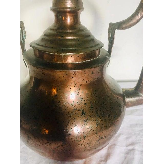 Antique Copper and Brass Tea Kettle For Sale In Baltimore - Image 6 of 10