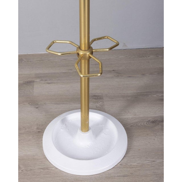 1960s Italian Floor Coat Stand in Gilt Brass, 1960s For Sale - Image 5 of 8