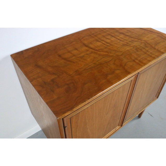 Mid-Century Modern 1960s Danish Modern Kipp Stewart for Drexel’s Declaration Walnut Credenza/Cabinet For Sale - Image 3 of 5