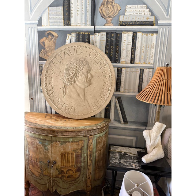 Light Gray Vintage Italian Plaster Grand Tour of the Roman Emperor. For Sale - Image 8 of 8