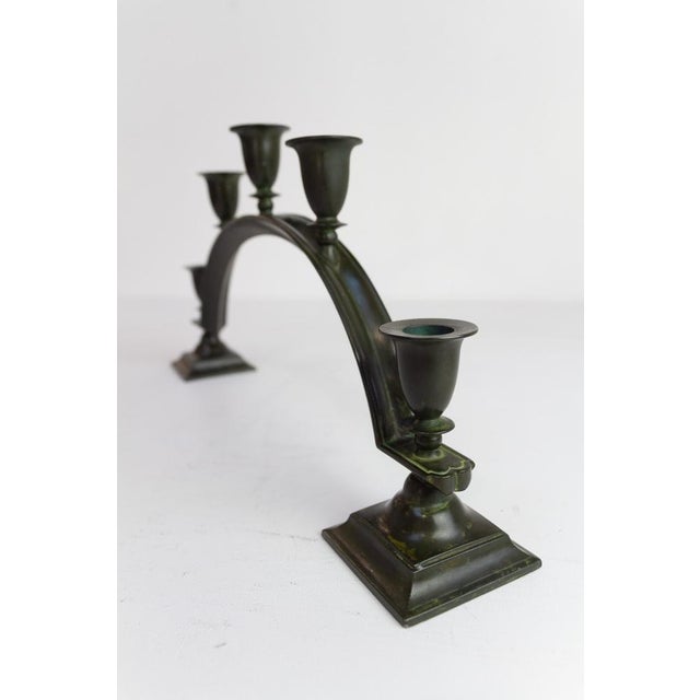 Art Deco Danish Candelabra in Disko Metal from Just Andersen, 1930s For Sale - Image 12 of 18
