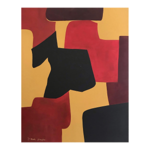 Grace Absi & J. Merhi Composition-2 Acrylic Painting on Canvas 2019