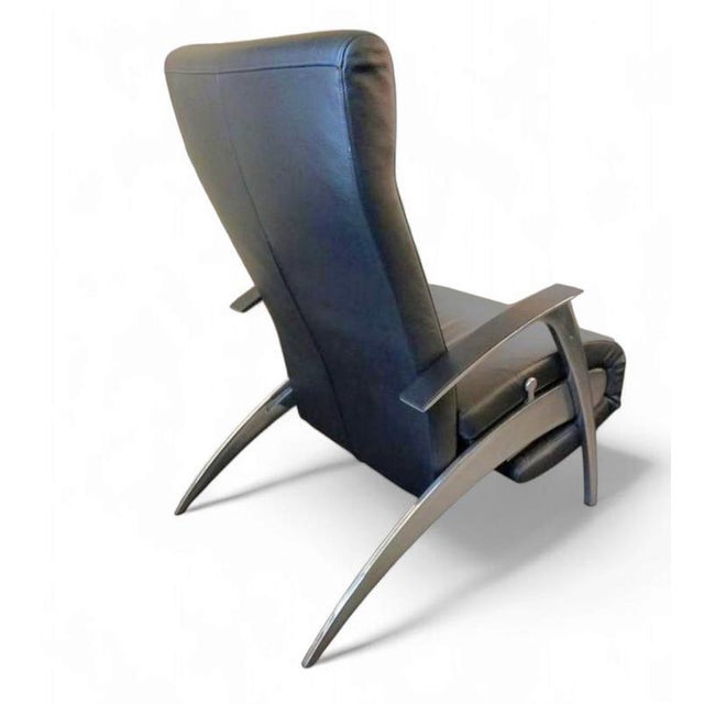 David Lounger in Black Leather from Interprofil For Sale - Image 6 of 9