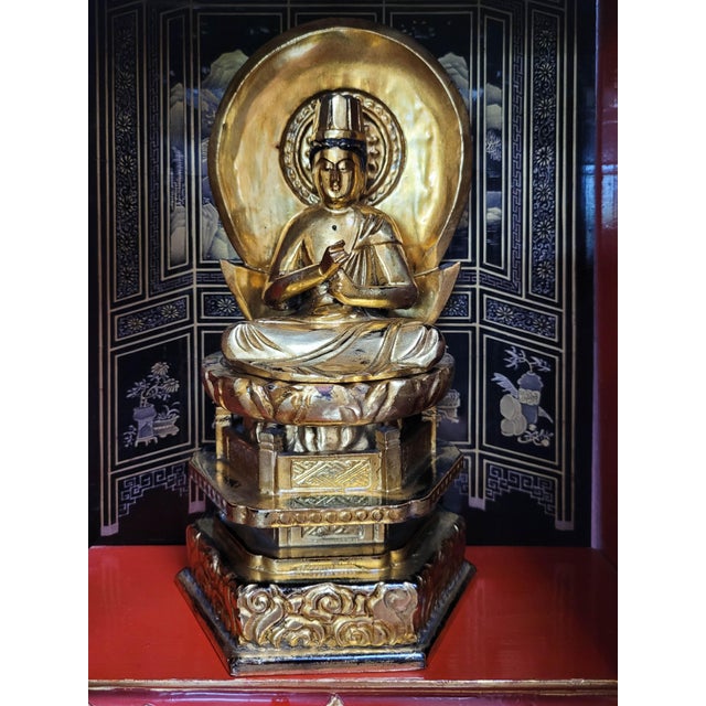 Immerse your space in the serene elegance of Japanese spiritual heritage with this exceptional Japanese Butsudan...
