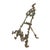 This is a gorgeous French Baroque ornate table top art easel or picture stand. It is cast iron with an ivory distressed...