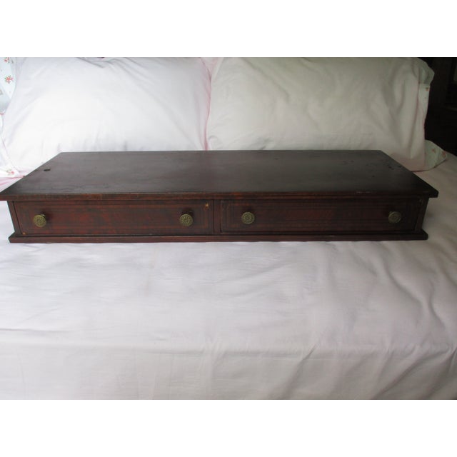 Antique Flame Mahogany Inlaid Vanity /Jewelry Box /Chest of Drawers for Dresser For Sale - Image 4 of 16