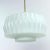 Metal Mid-Century Ceiling Pendant in White Glass and Brass, Czechoslovakia, 1960s For Sale - Image 7 of 7