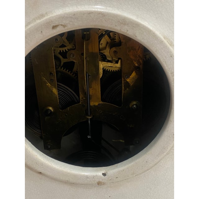 Antique Ansonia Porcelain Mantel Clock, Late 1800s For Sale In Los Angeles - Image 6 of 9