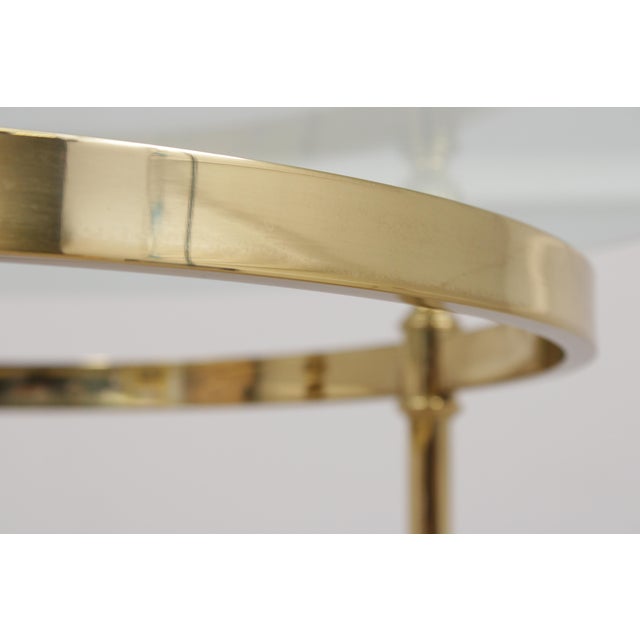 Brass & Glass Round End Table For Sale - Image 10 of 14