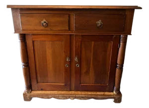 19th Century American Solid Wood Washstand / Press Cabinet, Believed C. 1870s