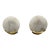 Visual Comfort Melange Disc Alabaster & Brass Sconces (1 Pair) For Sale