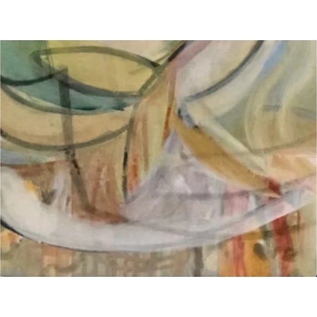 "Around and Back", 2003 Abstract, Contemporary, Mixed Media, Fine Art Painting on Canvas by Joe Ginsberg. Grey/Greens & Oyster Tones W/ Black Accents. For Sale In New York - Image 6 of 10