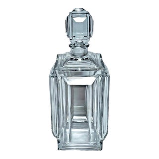 1920s Scarce Art Deco Era Baccarat Crystal "Baguette" Liquor Decanter For Sale