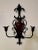 Rococo French Rococo Black Wrought Iron & Walnut Wood Double Candle Wall Sconce For Sale - Image 3 of 12
