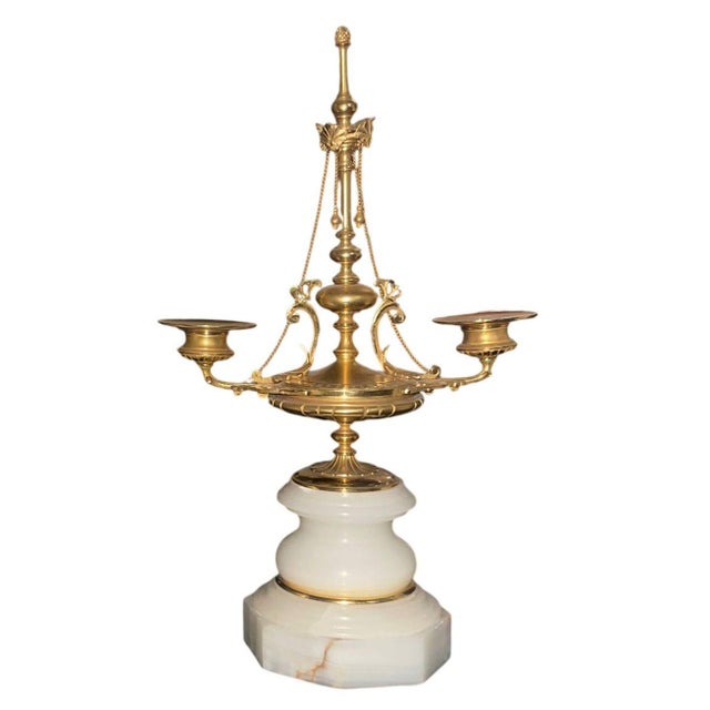 French Early 20th Century French Bronze & Onyx Clock Garniture, Allegory of the Arts. For Sale - Image 3 of 10