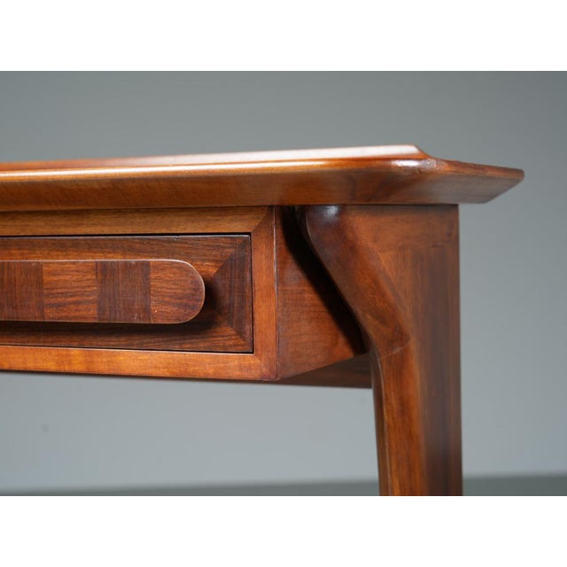 Console in Walnut and Cherrywood attributed to Ico & Luisa Parisi, Italy, 1950s For Sale - Image 10 of 16