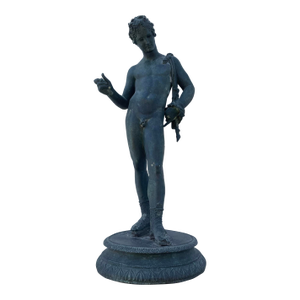 Grand Tour Solid Bronze “Narcissus” After the Antique – Early 20th Century Classical Figure