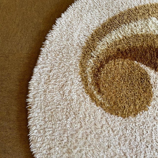 Small Pop Art Psychedelic High Pile Rug from Reichel Rugs, Germany, 1970s For Sale - Image 12 of 18