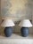 Contemporary 1980s Sculptural Beehive Slate Blue Table Lamps - a Pair For Sale - Image 3 of 5