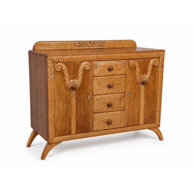 This Mid-Century Oak Sideboard has been fully restored and refurbished, transforming it into a striking, functional...