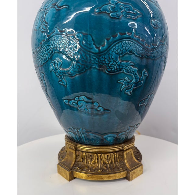 Early 20th Century Dragon Lamp With Ormolu Mounts For Sale - Image 17 of 18
