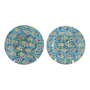 Vintage Longwy Plates - a Pair