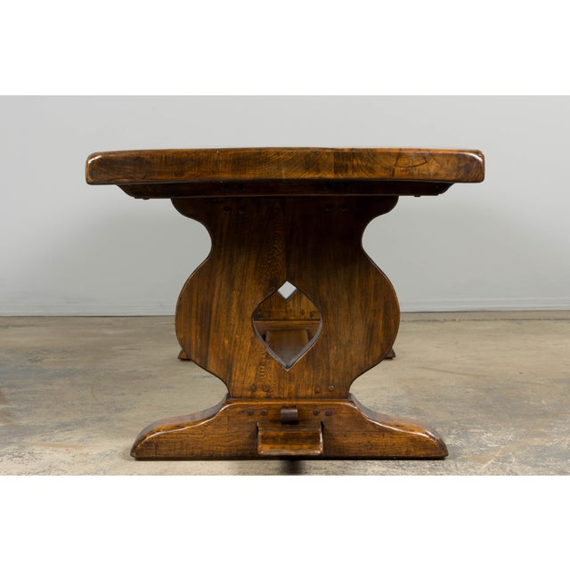 Antique French Monastery Fruitwood Farmhouse Dining Table For Sale - Image 12 of 14