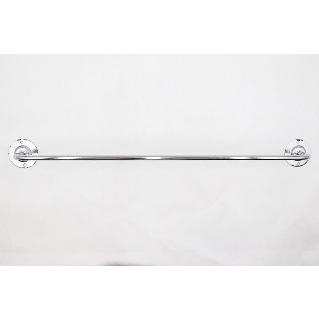 Reclaimed 22.5 In. Chrome Plated Steel Towel Bar For Sale - Image 4 of 7