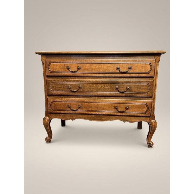 Vintage French Stained Oak Chest of Drawers For Sale - Image 6 of 6