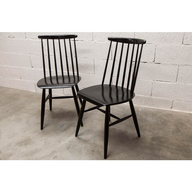 Scandinavian Black Teak Fanett Chairs by Ilmari Tapiovaara, 1960, Set of 2 For Sale - Image 17 of 18