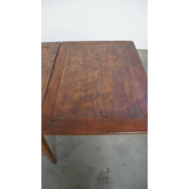 Antique English Extendable Dining Table in Elm and Cherrywood For Sale - Image 10 of 18