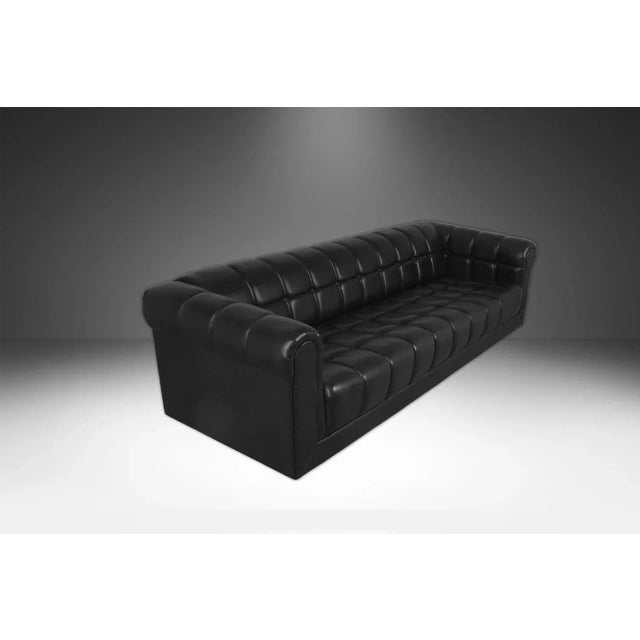 Kroehler Mfg. Co. 1960s Mid-Century Black Tufted Sofa Edward Wormley for Dunbar Style For Sale - Image 4 of 16