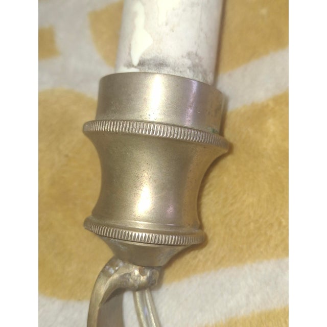 Metal C1860 French Maison Bagues Gilt & Patinated Bronze Male Figural Wall Sconce For Sale - Image 7 of 12