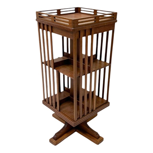 Art Nouveau Jugendstil Revolving Bookcase, 1900s For Sale