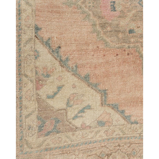 Vintage Circa 1940 Subdued Turkish Oushak Runner Hand Knotted Rug 5ft 3in X 10ft 11in For Sale - Image 10 of 10