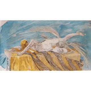 Félicien Rops, Nude Lagonie, 1890, Colored Etching For Sale
