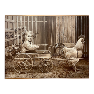 A Boy and His Rooster by Roy Little, 1984