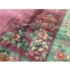 Textile 1920s Pink Rose Floral Antique Chinese Art Deco Rug 8'9" X 11'4" Handknotted Wool Carpet For Sale - Image 7 of 7
