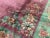 Textile 1920s Pink Rose Floral Antique Chinese Art Deco Rug 8'9" X 11'4" Handknotted Wool Carpet For Sale - Image 7 of 7