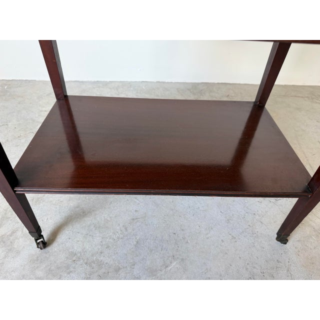 1960s 1960s French Hollywood Regency Three-Tier Mahogany Side Table For Sale - Image 5 of 12