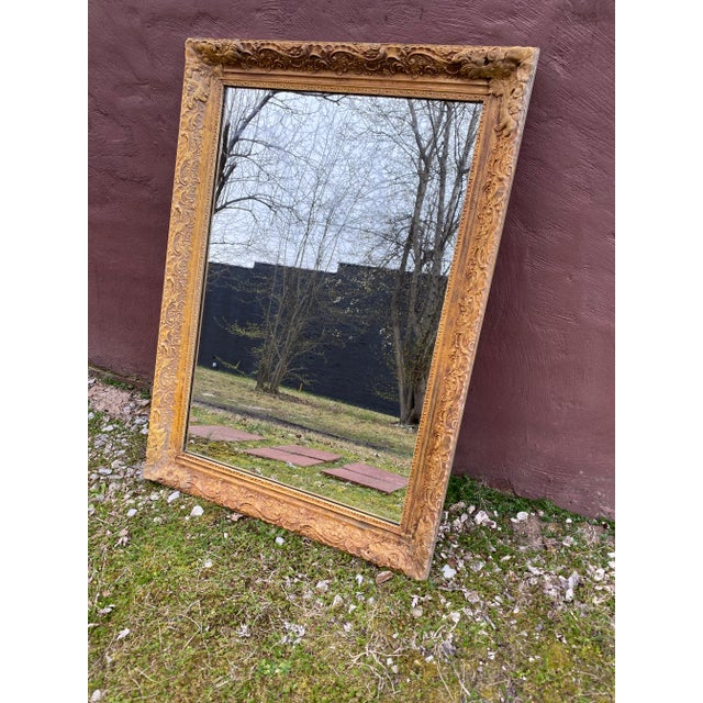 Gold 1950s Giltwood Mirror For Sale - Image 8 of 8